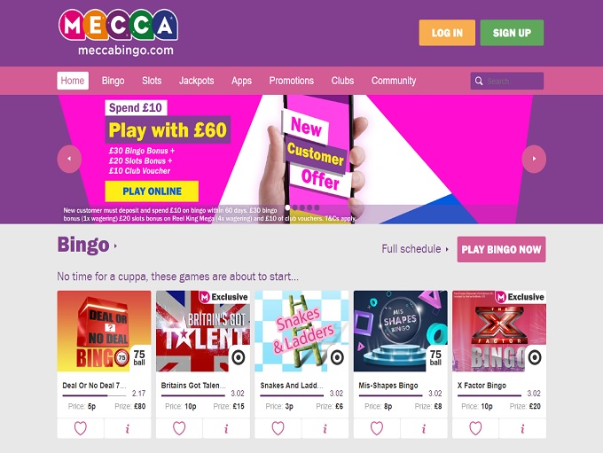 Mecca bingo no deposit bonus code existing customers